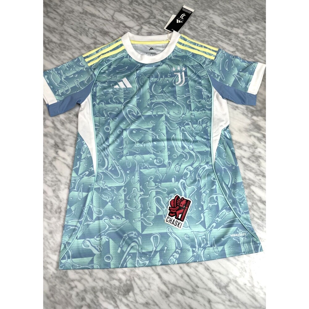Adidas Juventus Italia Away soccer Jersey Ash Blue JN5212 Womens Small NEW